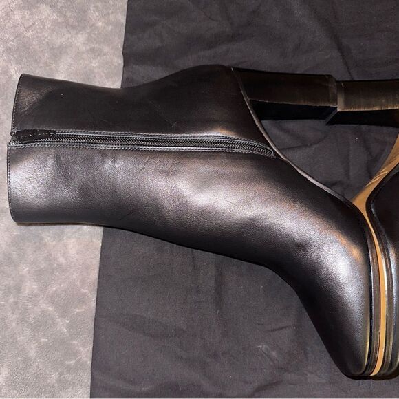 NEW Maje Fanette Pointed-Toe Leather Ankle Boots Size 9 - Picture 6 of 13